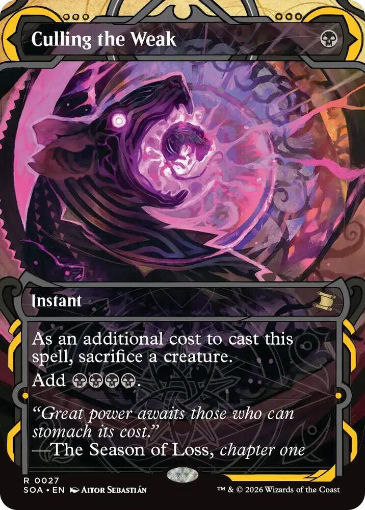 Culling the Weak 27 card from Secrets of Strixhaven: Mystical Archive