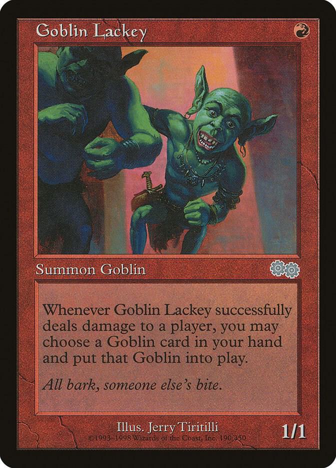 Goblin Lackey 190 card from Urza's Saga