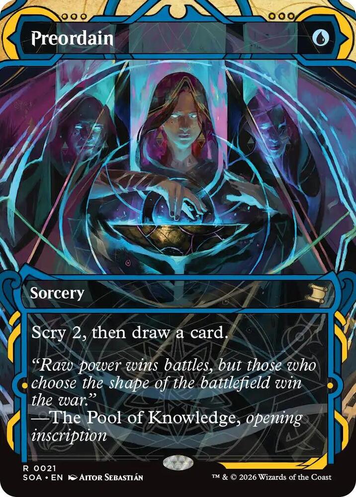 Preordain 21 card from Secrets of Strixhaven: Mystical Archive