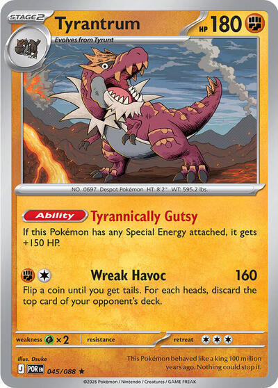 Tyrantrum 045/088 card from Deck Exclusives