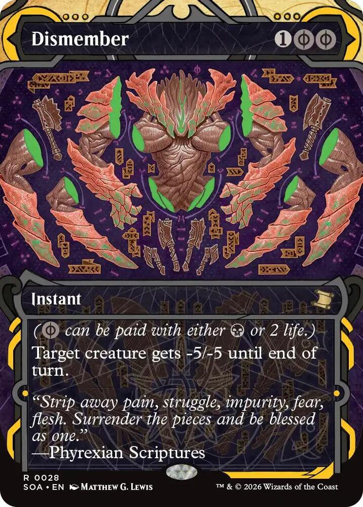 Dismember 28 card from Secrets of Strixhaven: Mystical Archive