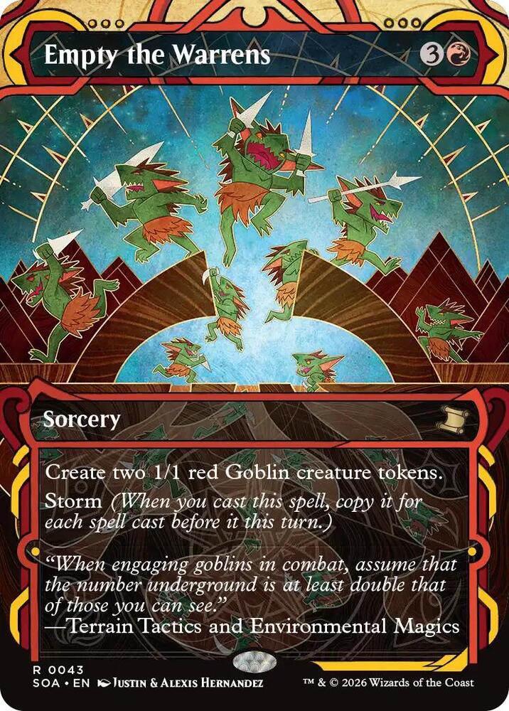 Empty the Warrens 43 card from Secrets of Strixhaven: Mystical Archive