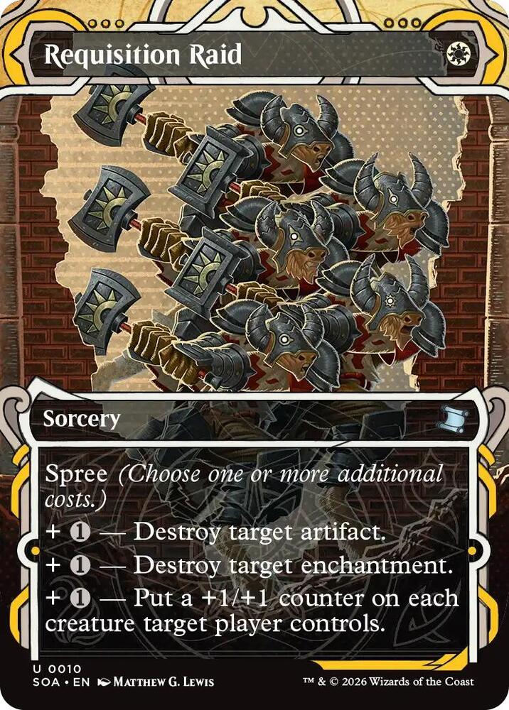 Requisition Raid 10 card from Secrets of Strixhaven: Mystical Archive