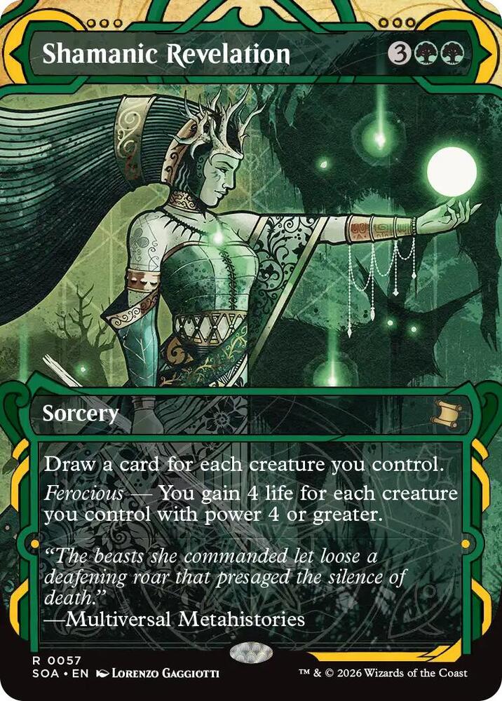Shamanic Revelation 57 card from Secrets of Strixhaven: Mystical Archive