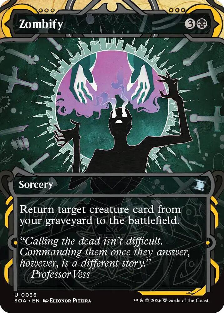 Zombify 36 card from Secrets of Strixhaven: Mystical Archive