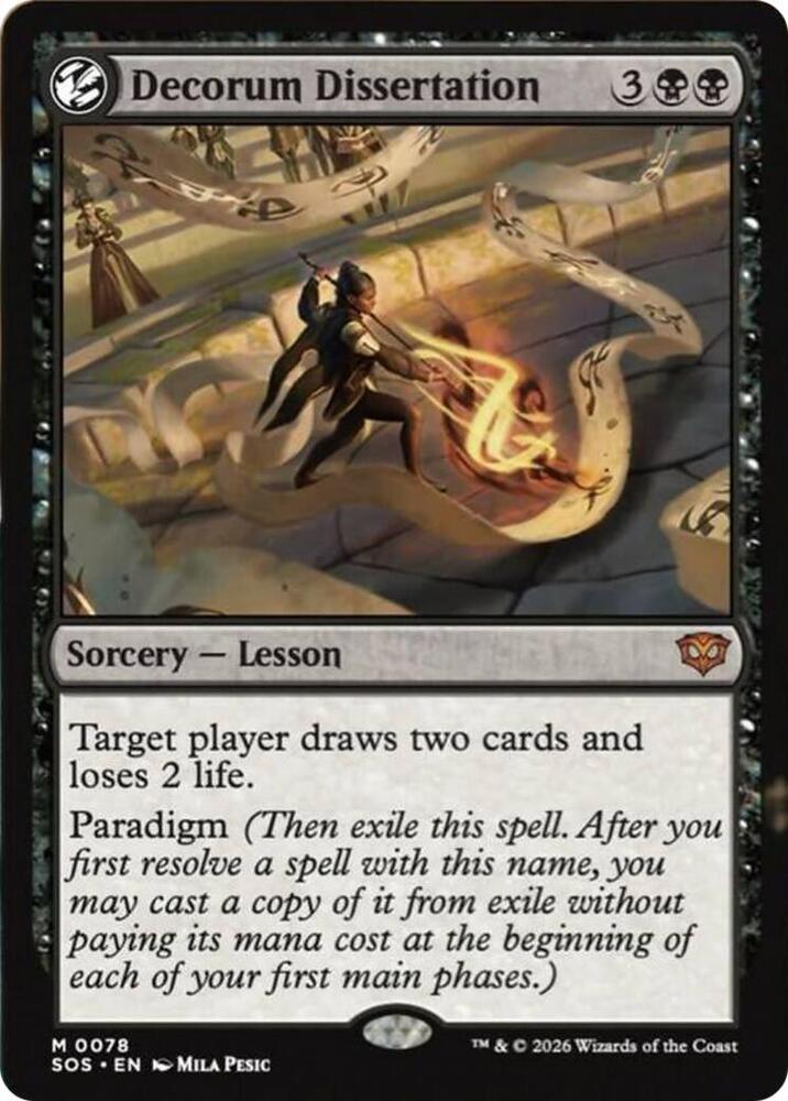 Decorum Dissertation 78 card from Secrets of Strixhaven