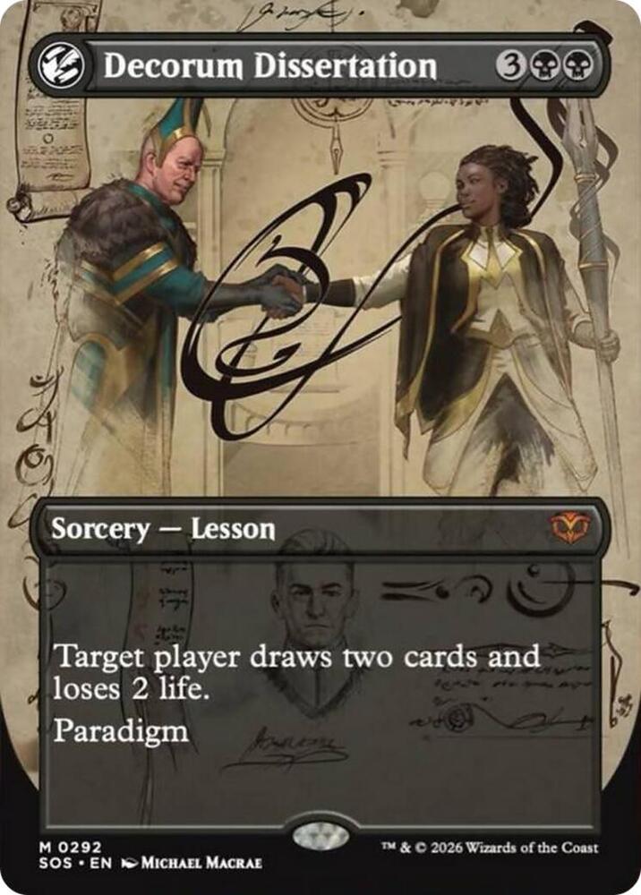 Decorum Dissertation (Borderless) 292 card from Secrets of Strixhaven