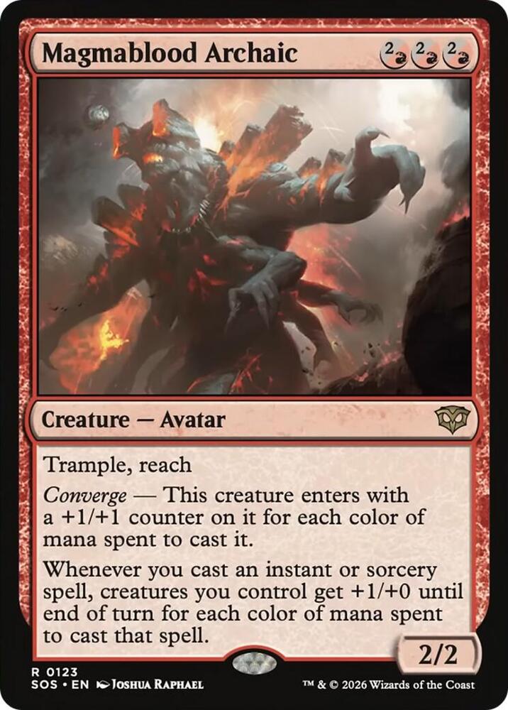 Magmablood Archaic 123 card from Secrets of Strixhaven
