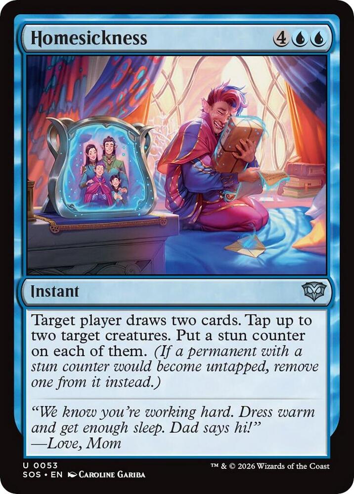 Homesickness 53 card from Secrets of Strixhaven