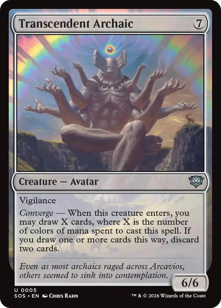 Transcendent Archaic 5 card from Secrets of Strixhaven