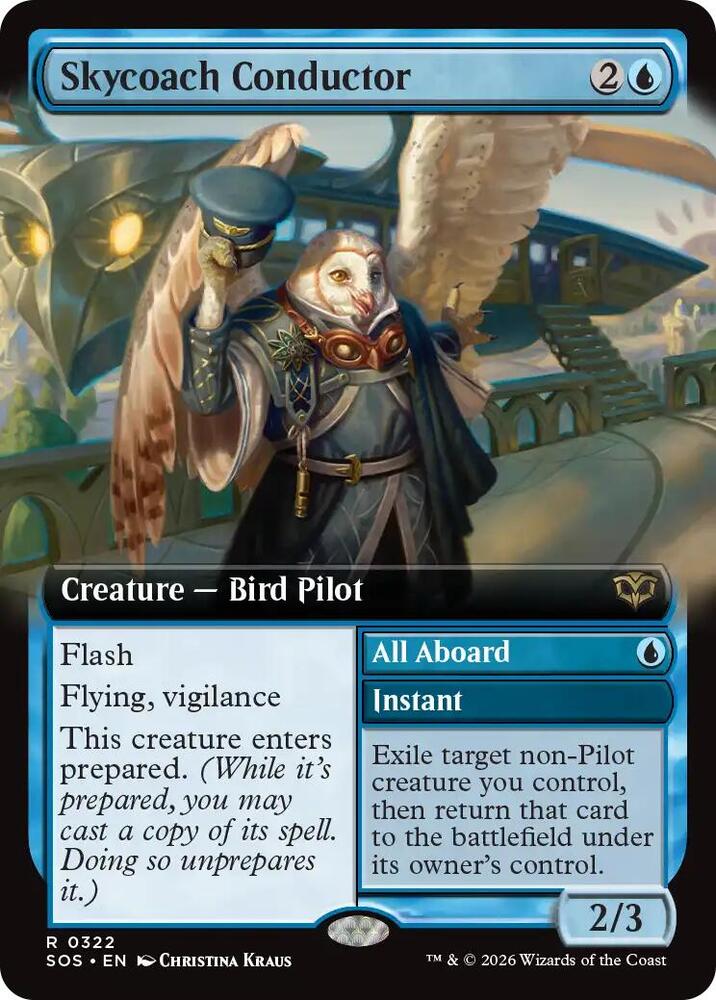 Skycoach Conductor (Extended Art) 322 card from Secrets of Strixhaven