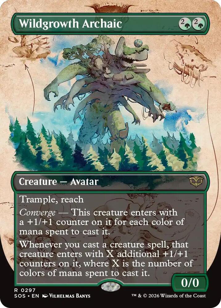 Wildgrowth Archaic (Borderless) 297 card from Secrets of Strixhaven