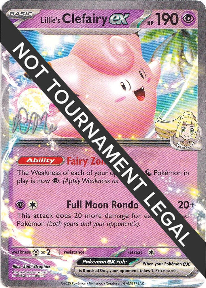 Lillie's Clefairy ex - 2025 (Riley McKay) card from World Championship Decks