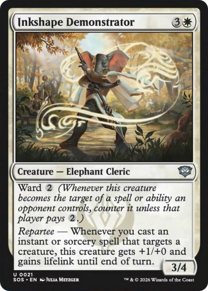 Inkshape Demonstrator 21 card from Secrets of Strixhaven