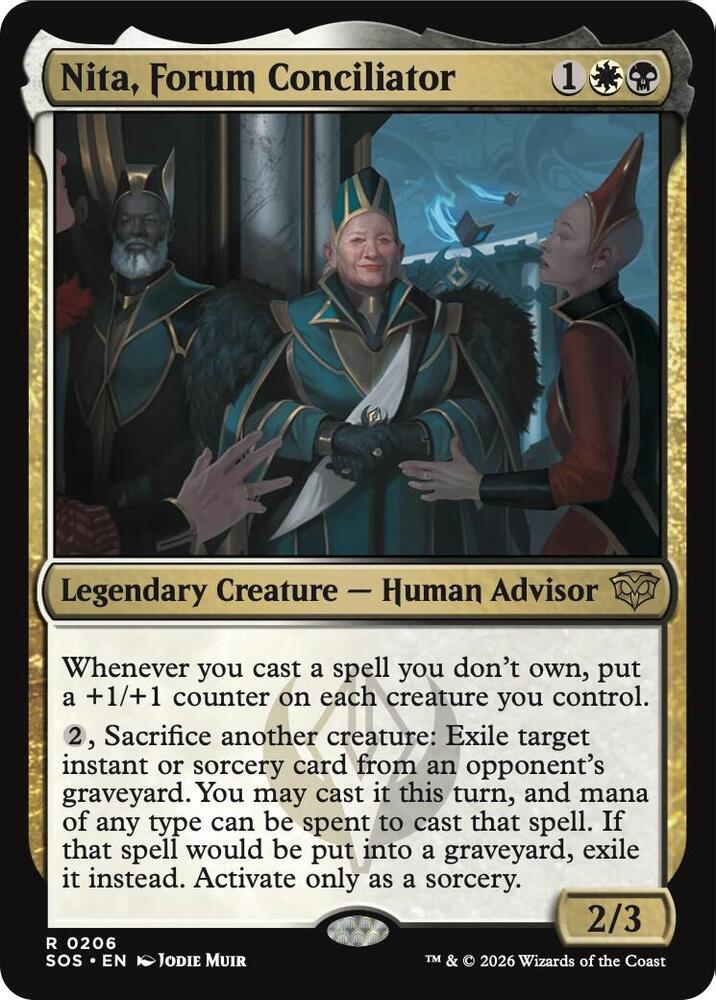 Nita, Forum Conciliator 206 card from Secrets of Strixhaven