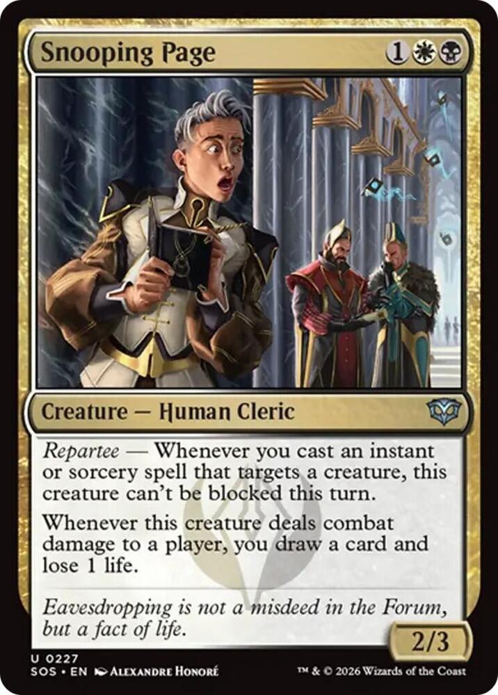 Snooping Page 227 card from Secrets of Strixhaven