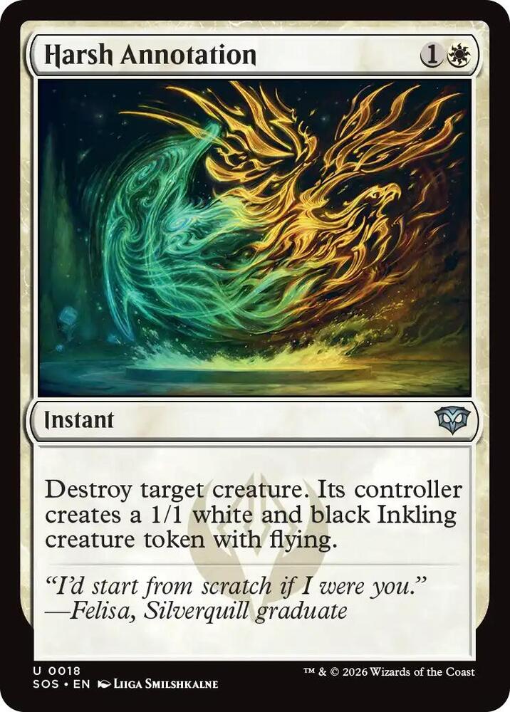 Harsh Annotation 18 card from Secrets of Strixhaven