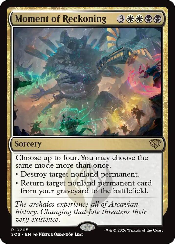 Moment of Reckoning 205 card from Secrets of Strixhaven