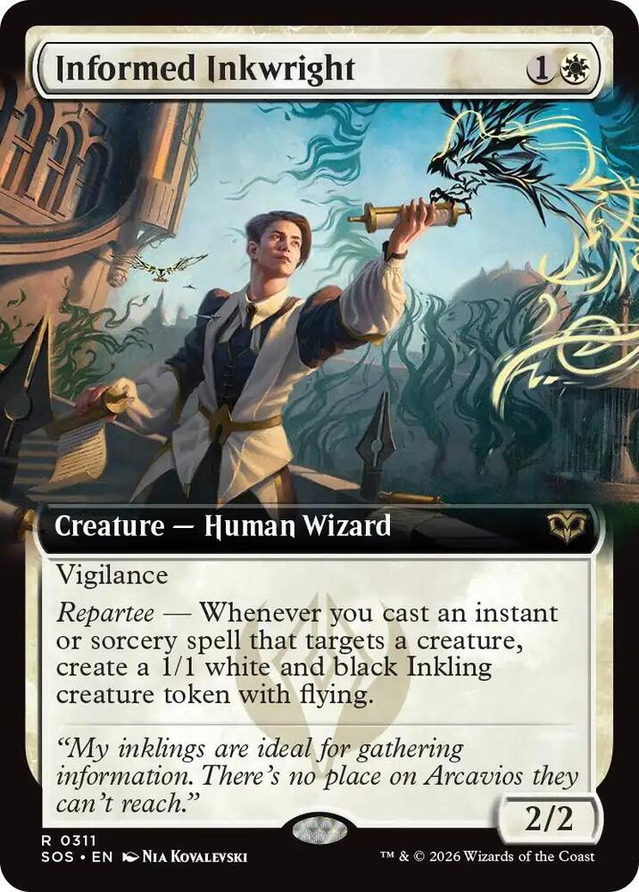 Informed Inkwright (Extended Art) 311 card from Secrets of Strixhaven