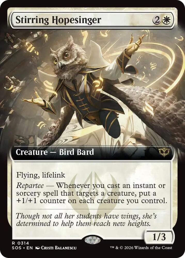 Stirring Hopesinger (Extended Art) 314 card from Secrets of Strixhaven