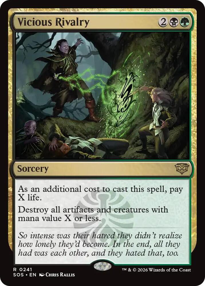 Vicious Rivalry 241 card from Secrets of Strixhaven