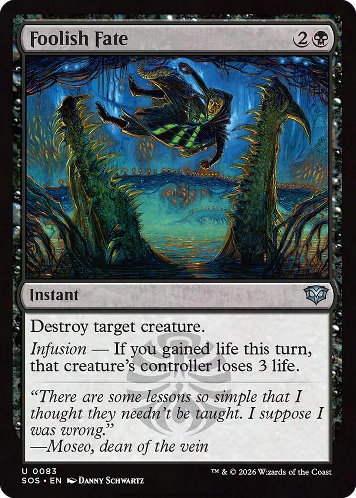 Foolish Fate 83 card from Secrets of Strixhaven