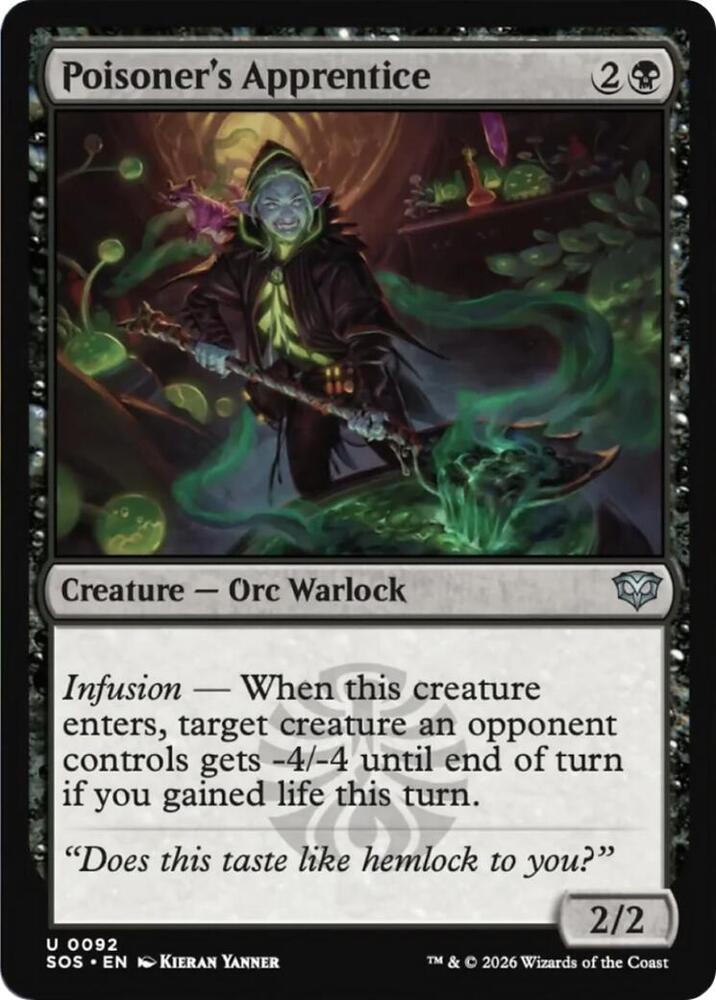 Poisoner's Apprentice 92 card from Secrets of Strixhaven