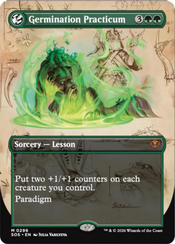 Germination Practicum (Borderless) 296 card from Secrets of Strixhaven