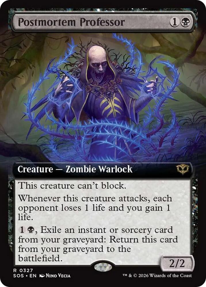 Postmortem Professor (Extended Art) 327 card from Secrets of Strixhaven