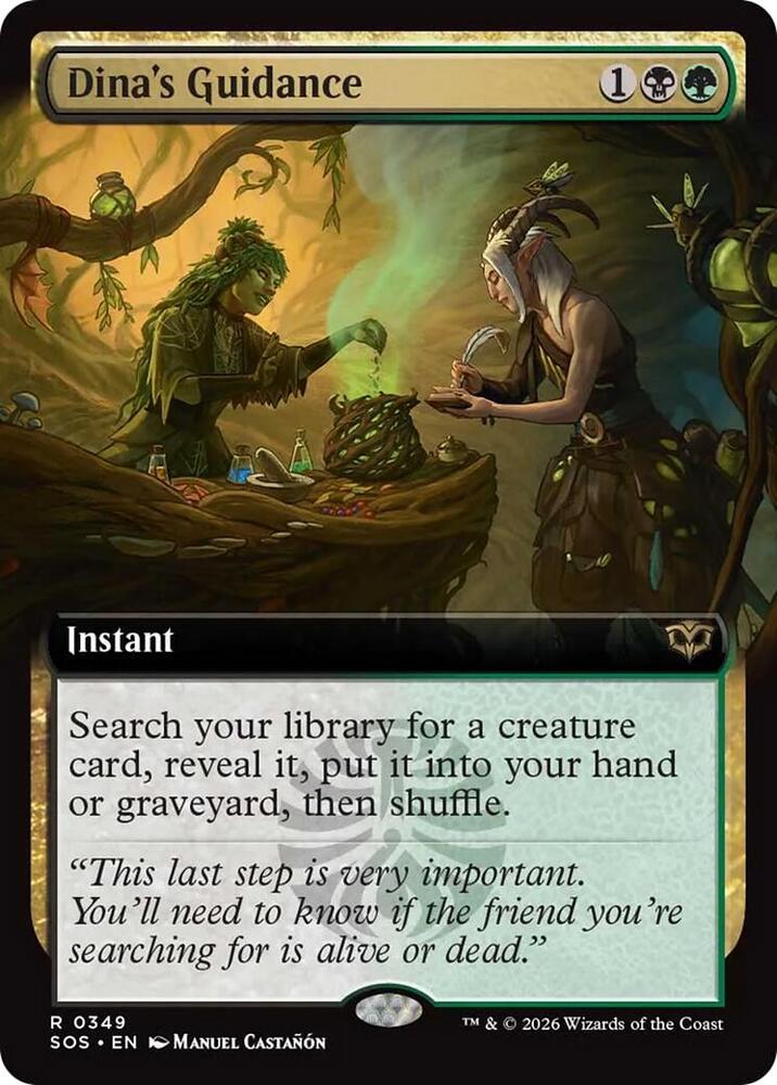 Dina's Guidance (Extended Art) 349 card from Secrets of Strixhaven