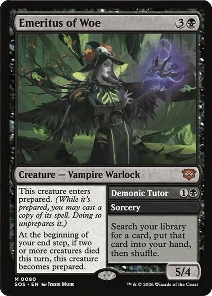 Emeritus of Woe 80 card from Secrets of Strixhaven