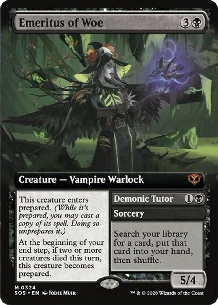 Emeritus of Woe (Extended Art) 324 card from Secrets of Strixhaven