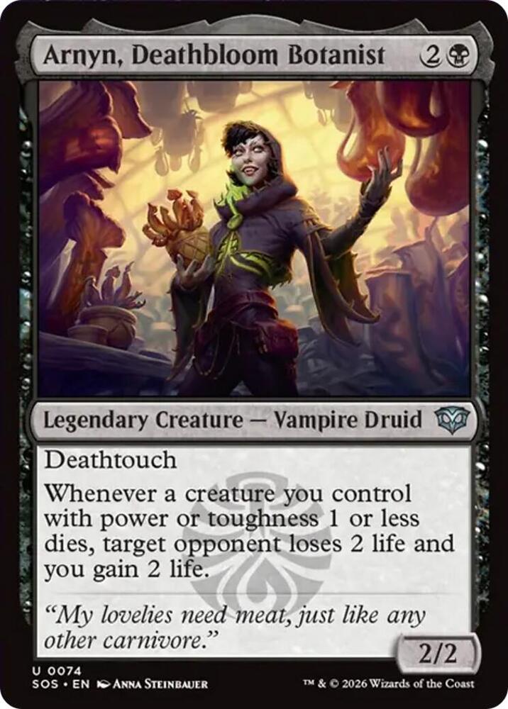 Arnyn, Deathbloom Botanist 74 card from Secrets of Strixhaven