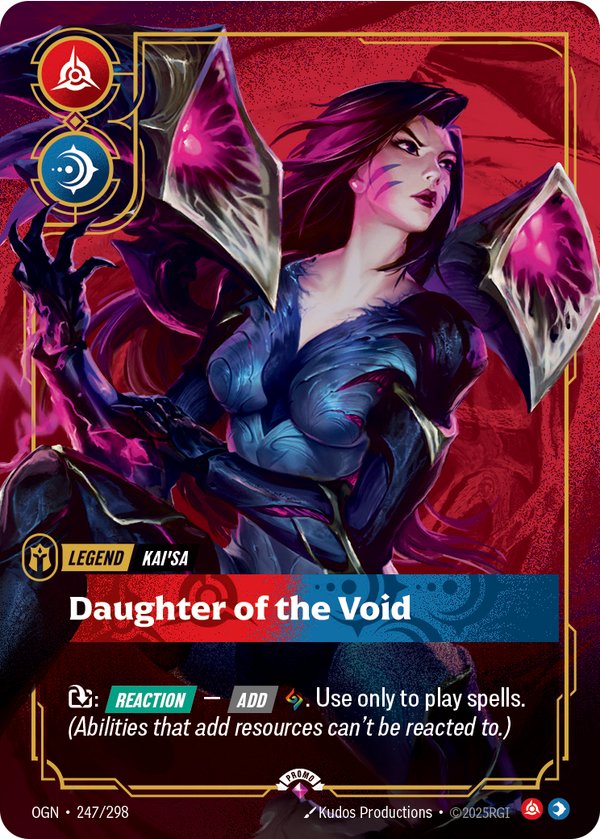 Kai'Sa - Daughter of the Void (Metal) (Prize Wall) 247/298 card from Riftbound Organized Play Promotional Cards