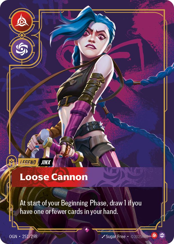 Jinx - Loose Cannon (Metal) (Prize Wall) 251/298 card from Riftbound Organized Play Promotional Cards