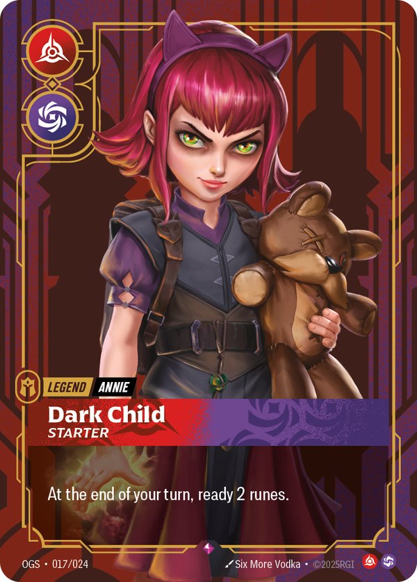 Annie - Dark Child (Metal) (Prize Wall) 017/024 card from Riftbound Organized Play Promotional Cards