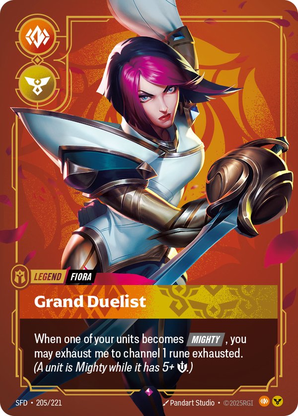 Fiora - Grand Duelist (Metal) (Prize Wall) 205/221 card from Riftbound Organized Play Promotional Cards