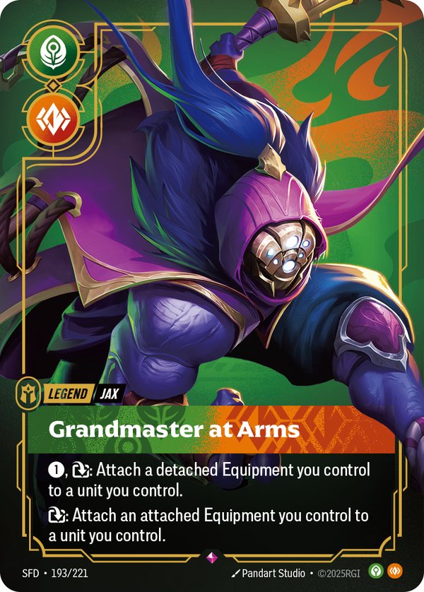 Jax - Grandmaster At Arms (Metal) (Prize Wall) 193/221 card from Riftbound Organized Play Promotional Cards