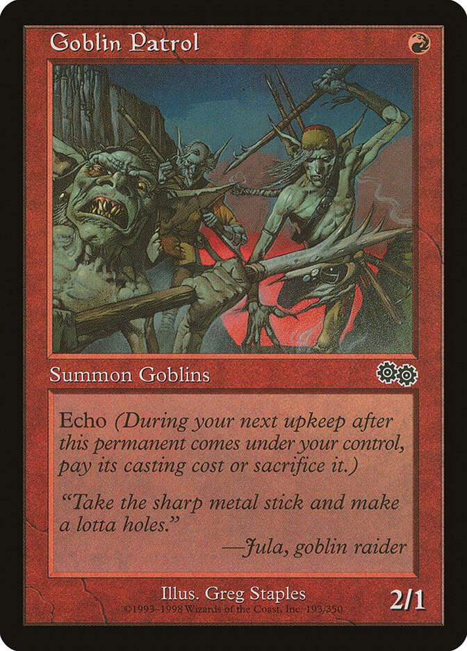 Goblin Patrol 193 card from Urza's Saga