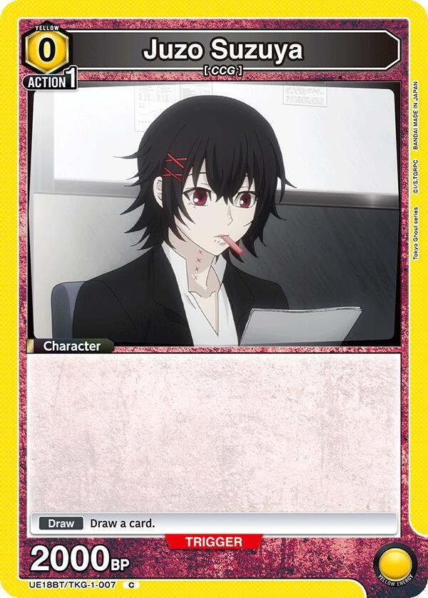 Juzo Suzuya UE18BT/TKG-1-007 card from UE18BT: Tokyo Ghoul