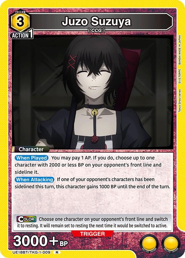 Juzo Suzuya UE18BT/TKG-1-009 card from UE18BT: Tokyo Ghoul