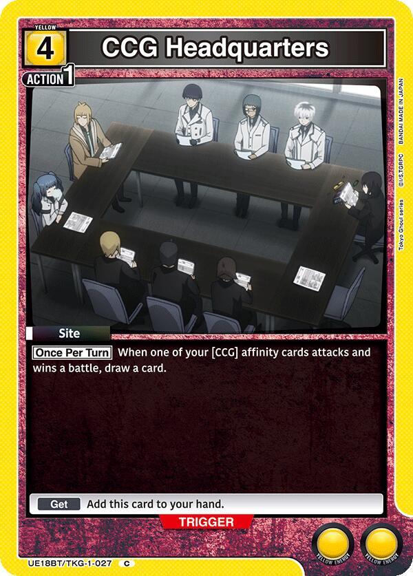 CCG Headquarters UE18BT/TKG-1-027 card from UE18BT: Tokyo Ghoul