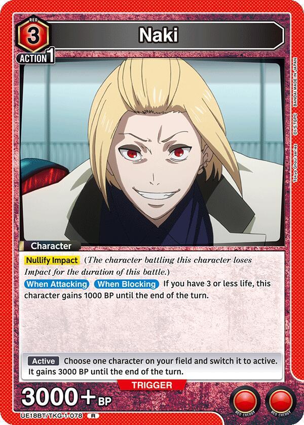 Naki UE18BT/TKG-1-078 card from UE18BT: Tokyo Ghoul