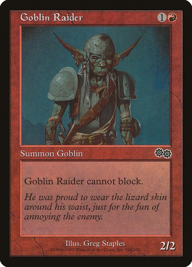 Goblin Raider 194 card from Urza's Saga