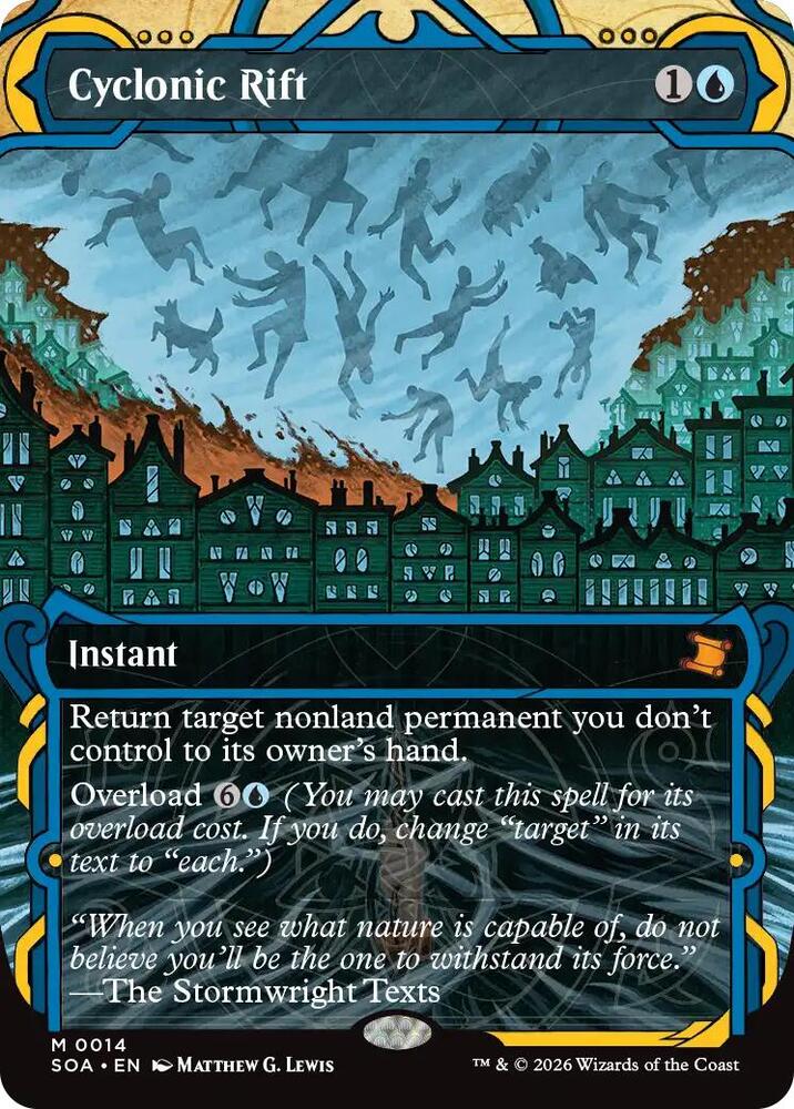 Cyclonic Rift 14 card from Secrets of Strixhaven: Mystical Archive