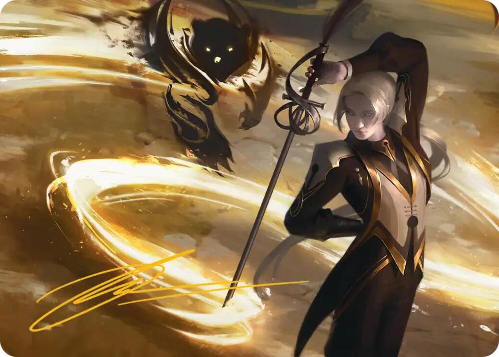 Rapier Wit Art Card (Gold-Stamped Signature) 6 card from Art Series: Secrets of Strixhaven