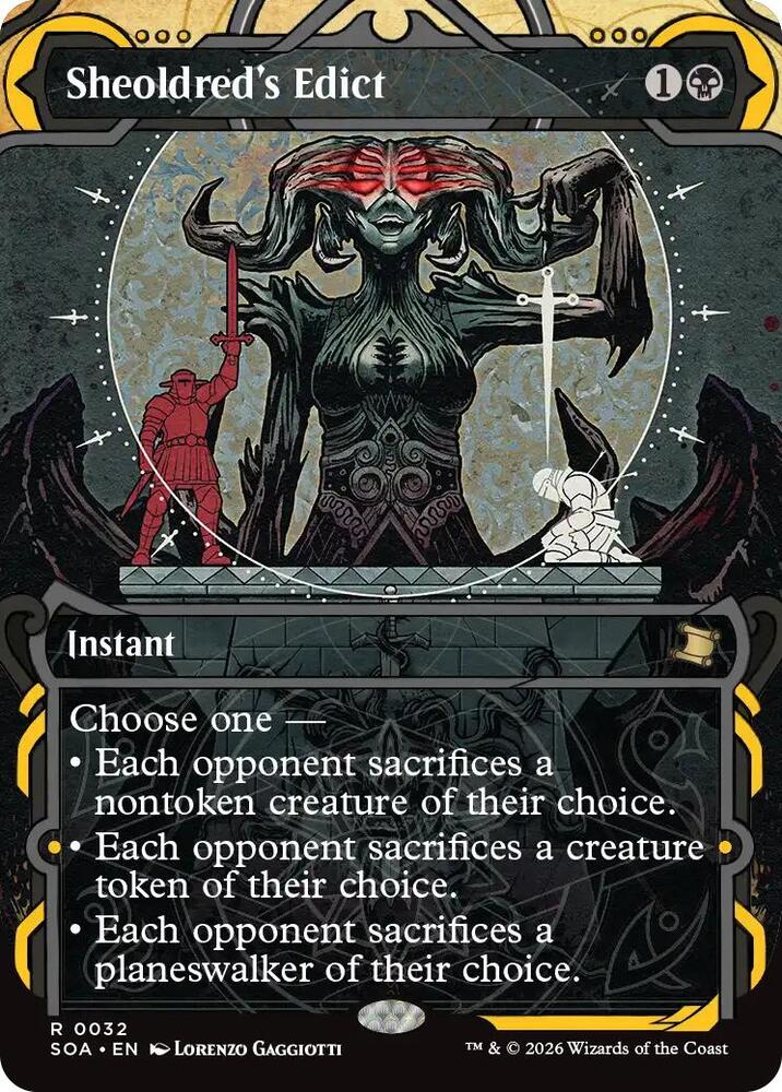 Sheoldred's Edict 32 card from Secrets of Strixhaven: Mystical Archive