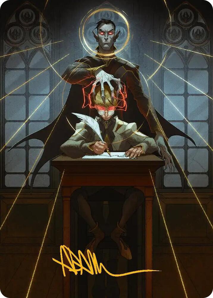 Vampiric Tutor Art Card (Gold-Stamped Signature) 45 card from Art Series: Secrets of Strixhaven