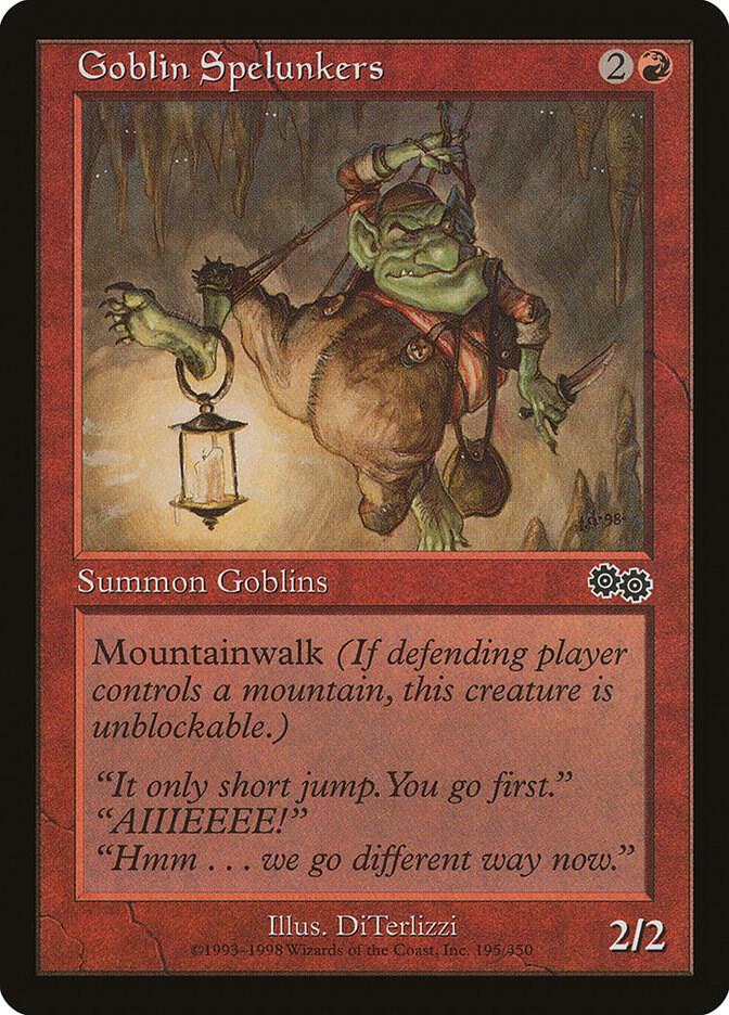 Goblin Spelunkers 195 card from Urza's Saga