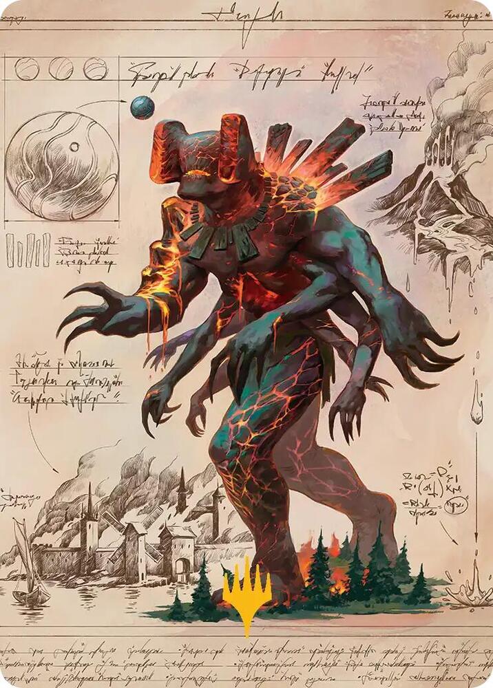 Magmablood Archaic Art Card (Gold-Stamped Planeswalker Symbol) 31 card from Art Series: Secrets of Strixhaven